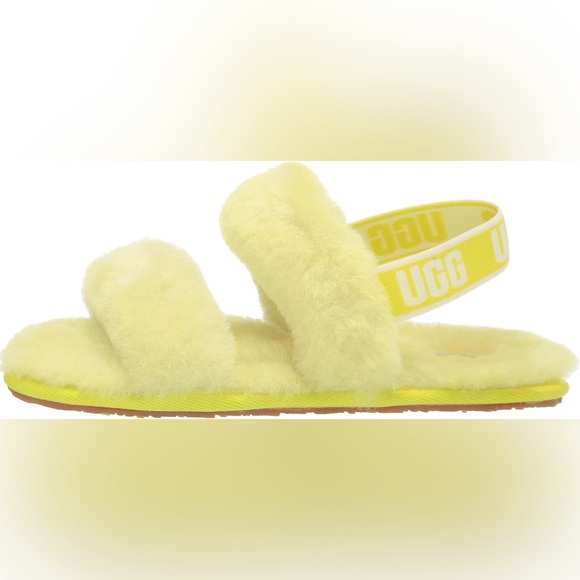 UGG Oh Yeah Slippers/Slides/House Shoes w/Slingback | Yellow | NEW!!!🍋☀️ - Picture 1 of 9